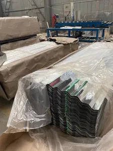 גליון גלי מחיר סין ייצור אריחים בצורת T לוחית פלדה צבע מצופה יריעת קשת קירוי