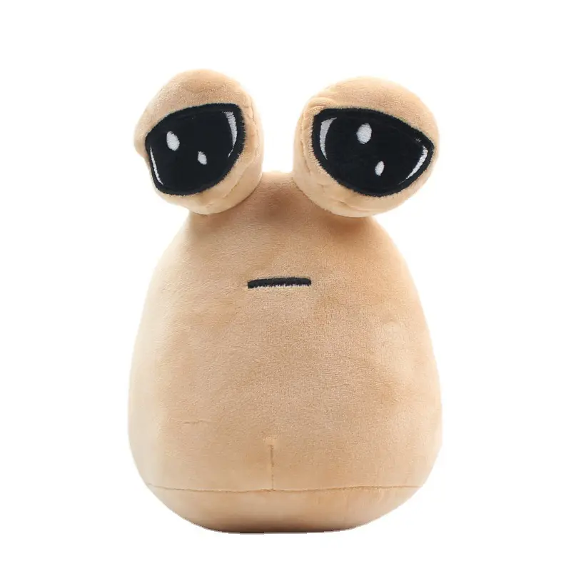 Boneco de pelúcia macio alienígena com olhos grandes 3D, travesseiro de pelúcia para decoração de escritório e casa, presente engraçado, brinquedo de pelúcia alienígena
