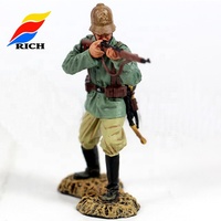 Figurine miniature en alliage de peltage de 54 mm, personnages de films et de séries TV de la Seconde Guerre mondiale, peinte à la main, moulée par centrifugation, marque RICH, personnalisable et économique