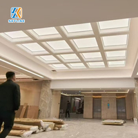 Film étirable en PVC rectangulaire pour plafond, magasin automobile, membrane ignifuge, tissu, boîte lumineuse LED en aluminium, publicité décorative