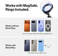 Support magnétique pour téléphone de voiture à nano-aspiration, maintien puissant de 66 lb sur plusieurs surfaces, 360° °   Rotation, compatible universellement avec tous les smartphones