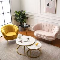 Fauteuil individuel de luxe moderne en velours rose avec pieds dorés, couleur personnalisable, style nordique, pour salon, salon de manucure ou comme chaise de maquillage