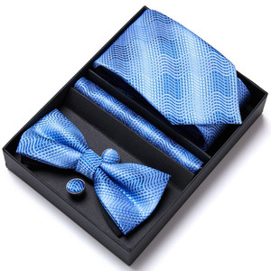 Coffret Cadeau IStapromo 6 pièces/ensemble – Nœud Papillon, Cravate, Pochette et Boutons de Manchette pour Homme – Design Unique – Idéal pour Mariage - Product Image 3