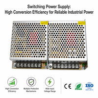 Alimentation à découpage 24V 5A 120W, convertisseur AC/DC, transformateur SMPS, adaptateur secteur pour automatisation industrielle et contrôleur PLC