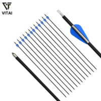 Flèches hybrides en fibre de carbone 31,5 pouces 4,2 mm pour tir à l'arc recurve sur cible