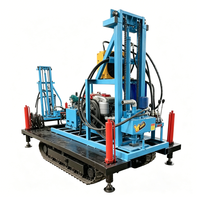 Petite plateforme de forage de puits d'eau portable 80m, mini-foreuse rotative manuelle à essence