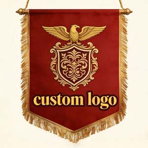 Bandera colgante de doble capa YF para equipos de fútbol, diseño de logotipo personalizado, regalo para clubes deportivos - Product Image 1