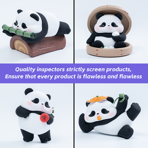 Özel PVC kör kutu iyi adam animasyon koleksiyonu Panda plastik oyuncak bebekler masaüstü dekorasyon gizem kutuları için