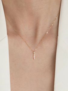 Collier polyvalent Xinfly en or 18 carats avec pendentif diamant naturel de 0,05 ct de forme géométrique, chaîne de clavicule tendance pour les soirées - Product Image 3