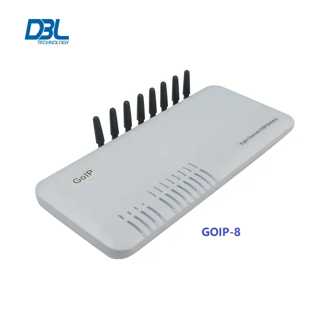IP PBXシステム/ワイヤレスVoIP GSMゲートウェイ/GoIP H323 & SIP8チャンネルGoIPGSMゲートウェイサポートIMEI