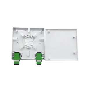 Tomada de parede da caixa de terminais de fibra óptica FTTH 2 porta Roseta Face plate Painel Box sc SC pigtail adaptador 86 caixa