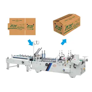 Automatic paperboard straight-line box folding gluing machine/Folder Gluer Machinery