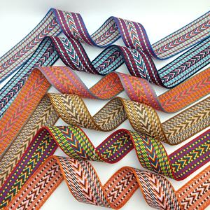 Liman <span class=keywords><strong>2021</strong></span> nuevo estilo 2 ''Jacquard 100% correas de poliéster patrón en forma de V de doble cara Correa ecológica para bolsas de ropa - Product Image 6