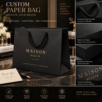 Sac en papier de luxe personnalisé pour parfum avec logo doré pour l'emballage de marque de parfums