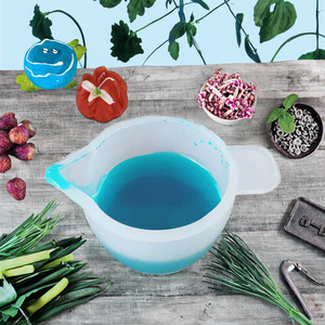 Homesun bricolage Mini tasse de mélange en <span class=keywords><strong>silicone</strong></span> tasse de distribution haute résine écologique artisanat outil de fabrication de bijoux pour gâteau époxy numéro sac - Product Image 2