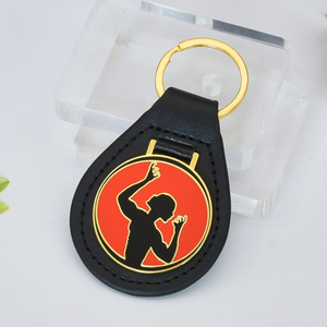 Nhà Máy Tùy Chỉnh Sáng Tạo Quà Tặng Khuyến Mãi Da Keyring Cá Nhân Logo Xe PU Da Kim Loại Keychain - Product Image 6