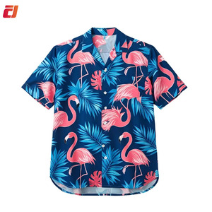 Người Đàn Ông Của Áo Sơ Mi Ngắn Tay Áo Nút Xuống Thời Trang Giản Dị Mùa Hè Bãi Biển Hawaii Phong Cách Hawaii Ăn Mặc Áo Sơ Mi OEM Tùy Chỉnh - Product Image 1