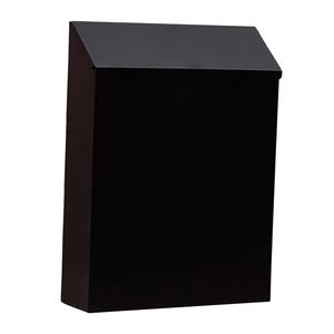 Modern Black Wall Mounted Mailbox Lockable Drop <b>Box</b> for <b>Outdoor</b> Porch Home Office Apartment Post for <b>Parcel</b> Reception - Product Image 1