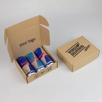 Boîte d'expédition personnalisée en carton ondulé entièrement imprimée pour boissons en conserve, expédition sécurisée