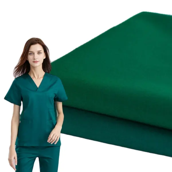 Растягиваемая в 4 направлениях, медицинские скрабы униформа ткань териленовая поролоновая Больничная медицинская зеленый ткань для кормящих скрабы