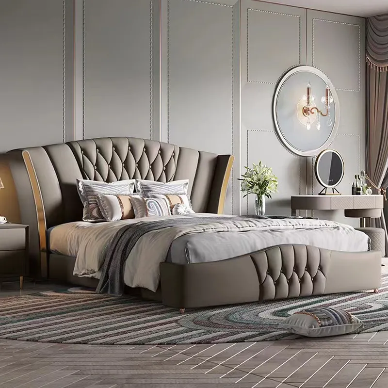 Modernes Queen-Size-Schlafzimmer-Set Hotelbett-Set Möbel Holz Schlafzimmer möbel Luxus-Kingsize-Bett