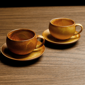 <span class=keywords><strong>Tazze</strong></span> e Piattini in Ceramica Artigianali <span class=keywords><strong>Vintage</strong></span> Stile Wabi-Sabi - Product Image 4