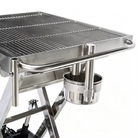 Table d'opération pour animaux de compagnie, hauteur réglable, acier inoxydable 304, table de traitement chirurgical électrique à levage plat