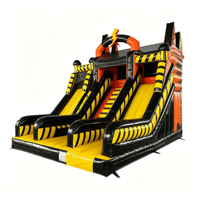 Plateforme de saut gonflable Lightning - Toboggan sec commercial en PVC pour extérieur