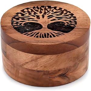 Guci Kayu Buatan Tangan dengan Logo Pola Kustom - Guci Hewan Peliharaan Premium untuk Abu, Kenang-kenangan Hewan Peliharaan untuk Anjing & Kucing - Product Image 4
