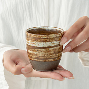 Taza de Cerámica Rústica Pintada a Mano de Estilo Japonés Creativo Retro con Asa para <span class=keywords><strong>Desayuno</strong></span>, Leche, Latte, Café - Product Image 2