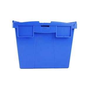 Boîte logistique Conteneur de chiffre d'affaires Caisses mobiles Couvercle attaché Pp Emboîtable et empilable en plastique solide REACH Bacs à <span class=keywords><strong>poisson</strong></span> en plastique 60L - Product Image 3