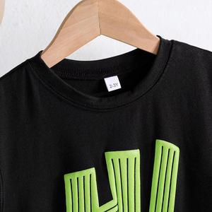 ชุดกีฬาเด็กผู้ชายฤดูร้อน อายุ 1-5 ปี เสื้อกล้ามพิมพ์ลายตัวอักษรเพ้นท์มือ ผ้าโพลีเอสเตอร์ 100% กางเกงขาสั้นลำลอง ชุดกีฬากลางแจ้ง - Product Image 3