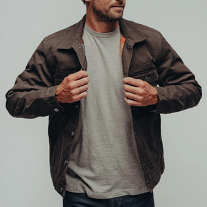 Vestes <span class=keywords><strong>d</strong></span>'<span class=keywords><strong>hiver</strong></span> en toile cirée <span class=keywords><strong>pour</strong></span> hommes, de haute qualité, classiques, en coton, à la mode, neuves, personnalisées, résistantes et durables - Product Image 1