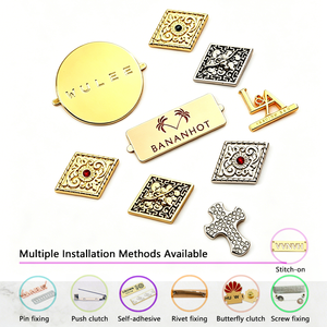 High Quality Zinc Alloy Brushed Metal Tag for Jackets & Clothing, Factory Direct metal clothing label for outerwear accessories - Product Image 5