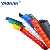 Tube spirale flexible et durable en PE de 8 mm - 3 mètres, gaine de gestion de câbles multicolore 12V/24V pour la maison, le bureau et l'électronique automobile