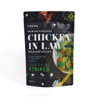 Sachets Mylar personnalisés pour aliments surgelés, barrière basse température, pochette verticale avec trou rond pour viande de poulet