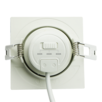 Spot lumineux intelligent rond/carré de 2.5 pouces, 7W, petit angle de 38 degrés, 3 LED CCT