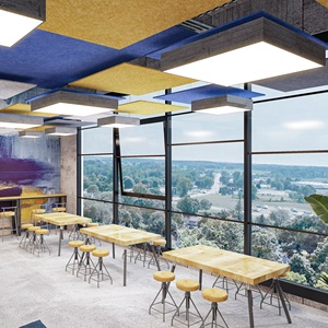 Panel LED RGBW Personalizable con Control Remoto, Lámpara de Techo Colgante, Diseño Cuadrado Creativo, 4000K CCT, Alto CRI 95 para Hogar, Oficina, Hotel - Product Image 3