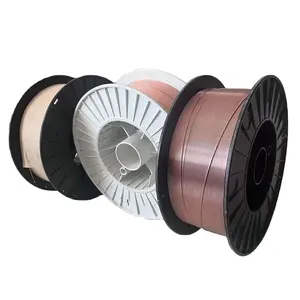 Black and white plastic shaft er70s-6 carbon steel welding wire co2 wire welding gas shield copper coated mig welding wire