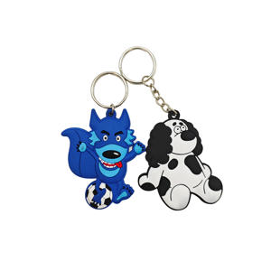 Llavero de PVC con diseño personalizado de fábrica OEM, de silicona suave y cloruro de polivinilo, para empresas de logística, mascota promocional. - Product Image 3