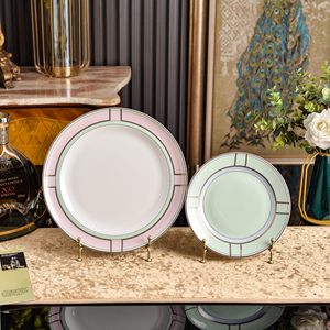 Modern Luxury Ceramic Coffee & <b>Tea</b> <b>Set</b> Pastel Colored Cups with Gold Trim for Afternoon <b>Tea</b> - Product Image 6