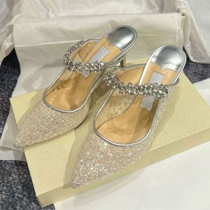 Mules à talons hauts en cuir verni pour femme Muller Shoes 2026 – Sandales d'été à bout pointu, demi-chaussons, sabots, semelle intermédiaire en caoutchouc - Product Image 6