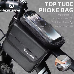 Sac de vélo à grande capacité de 1,4 L pour écran tactile TPU, tube avant, fermeture éclair amovible, étanche, pour route/VTT - Product Image 1