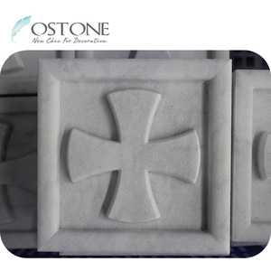 Desain silang Carrara marmer putih pola ukiran bantuan batu untuk dekorasi dinding seni Gereja - Product Image 5