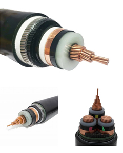 Câble d'alimentation haute tension en cuivre 10kV-35kV, câble blindé isolé XLPE pour utilisation dans les systèmes électriques souterrains - Product Image 1
