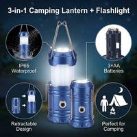 Linterna de Camping LED Súper Brillante, Portátil, ABS, IP65, Imprescindible para Emergencias al Aire Libre, Cortes de Energía, Plegable, Luces de Supervivencia, Pesca