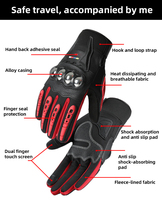 Gants de moto tout-terrain hiver chauds, protection intégrale des doigts, antichoc, compatibles écran tactile