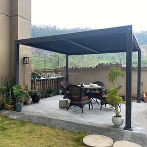 Pérgola Ecológica Impermeable y Resistente al Viento, Venta Directa de Fábrica, 4*4, 5*5, 6*6, Gazebo de Aluminio Blanco y Negro - Product Image 4
