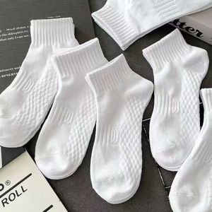Odor Resistant <b>Socks</b> Men Women Ankle <b>Socks</b> Solid Color Anti Bacterial Sweat Absorbent Casual Sports <b>Socks</b> White Black - Product Image 2
