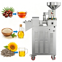 Presse à huile commerciale automatique, machine à presser l'huile de soja et de lin pour petites entreprises, équipement de production d'huile à haut rendement